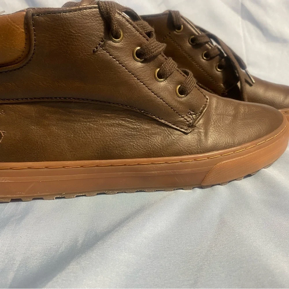 Polo by Ralph Lauren Brown Tenis Unisex Chukka Boots Leather Lace-Up